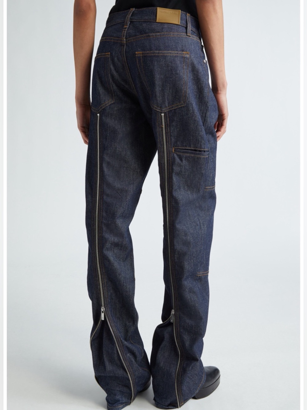 Helmut Lang Dual Zip Carpenter Jeans Women's Straight Leg Jeans Waist 25